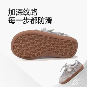 Nouvelles baskets décontractées pour filles, chaussures Derby à nœud avec semelle marron, mode printemps/automne, chaussures pour enfants en gros - Product Image 6