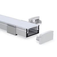 ESann 1M 2M 3M Profilé LED en aluminium anodisé diffuse pour bandes lumineuses, finition argent