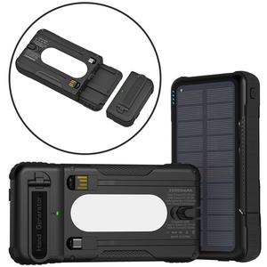 Banco de Energía Solar Desmontable para Camping con Logotipo Personalizado, 10000mAh/16000mAh, con Linterna para Teléfono Celular - Product Image 6