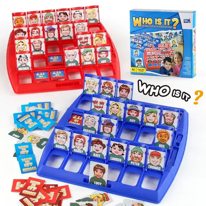 MK 어린이를위한 게임 보드 장난감은 누구입니까 퍼즐 보드 게임 대화 형 메모리 어린이 재미있는 장난감