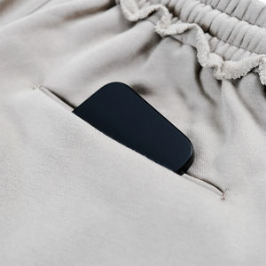 Pantalones Cortos Deportivos Holgados de <span class=keywords><strong>Tela</strong></span> de Alta Calidad con Bordes Enrollados, Cintura Elástica con Cordón, Pantalones Cortos de Verano para Hombre, Estilo Casual para Uso Diario - Product Image 6