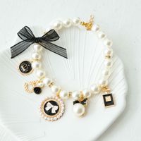 Accessoires de bijoux pour animaux de compagnie, collier de mode pour animaux de compagnie, collier de perles pour chat, couronne
