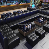 Meubles de club de nuit modernes sur mesure, sièges en cabine, canapé sectionnel pour karaoké KTV, ensemble de bar pour restaurant, café, hôtel