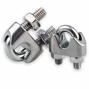 クランプワイヤーロープクリップM2/3/4/6/8/10/12/14mmワイヤーロープクリップケーブルボルトリギングハードウェアクランプ304ステンレス鋼 - Product Image 2