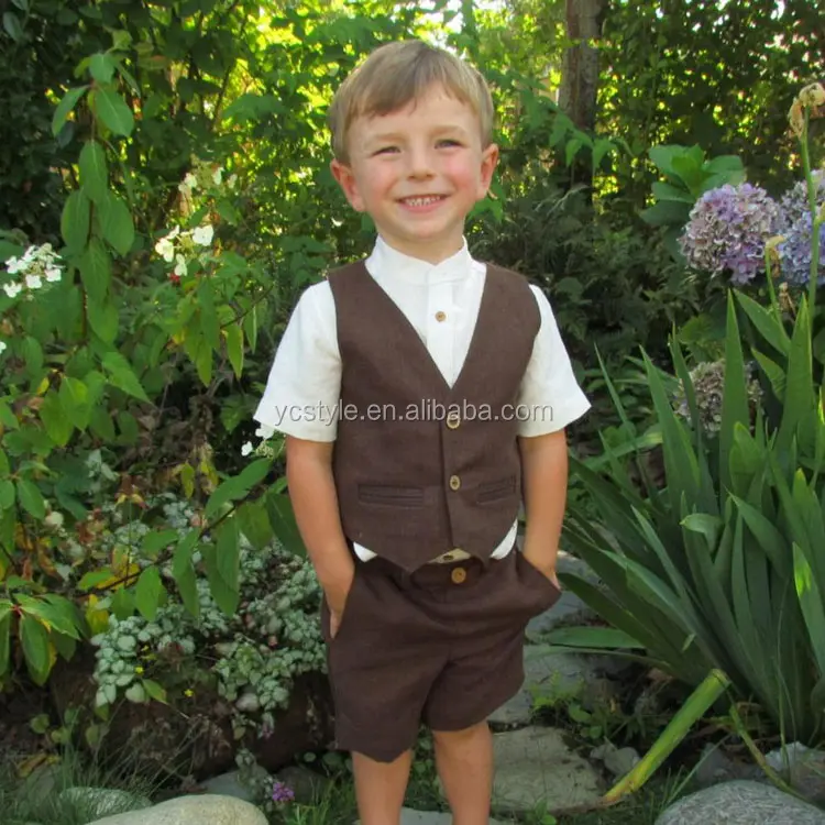 Baby Jongens Outfits Sets (Vest + Short ) ,Gentleman Kleding Voor Kids Button Down Kinderkleding