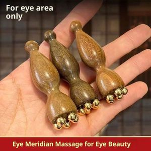 Masajeador Facial de Semillas de Loto, Herramienta de Acupresión de Latón y Madera de Sándalo Dorada para Masaje Ocular, Rejuvenecimiento de la Piel, Dispositivo Moldeador Postparto - Product Image 2