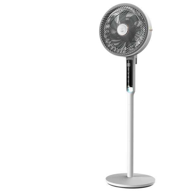 Home Air Cooling Pedestal Fan with Digital 3 Speed Settings Control Quiet Operation and Oscillating Feature Made of Plastic
