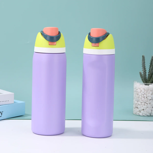 Stainless Steel Vacuum Insulated Water Bottle Thermal Tumbler <b>with</b> <b>Straw</b> Leak Proof Portable for Travel Camping - Product Image 4
