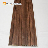 Panneau à lamelles en PVC de style tendance en bois-plastique pour bureau