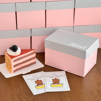 Boîte d'emballage personnalisée pour mini-desserts avec fenêtre transparente, en papier alimentaire, pour gâteaux, mousses, lasagnes et tiramisus