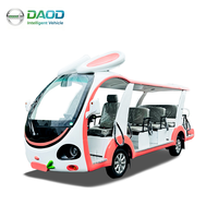 DAOD Bus électrique touristique mignon 14 places pour stations balnéaires, zoos et parcs, navette de dessin animé, autonomie 100 km, batterie au lithium sans entretien