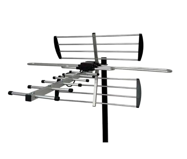 Outdoor 18dBi High Gain Yagi HDTV Antenna with Corner Reflectors for Long Range DVB-T2 Reception