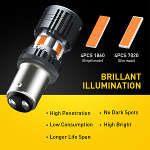 Ampoules LED AUXITO 1157 Jaune Ambre pour Clignotants, 700 % Plus Lumineuses, 2057 2357 7528 BAY15D, Clignotants, Feux de Position, Feux Stop, Feux de Recul - Product Image 3