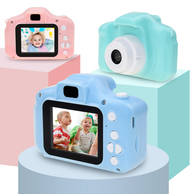 X2 HD Children's Digital Camera Cartoon Cross-Border Portable SLR Camera CMOS 2-Inch Screen Electronic Anti-Shake Gift Toy