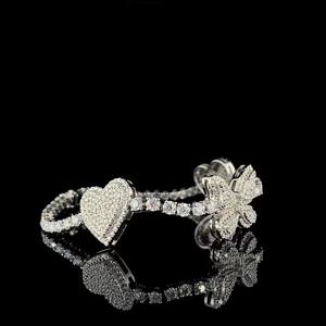 Bracelet à breloques en argent sterling 925 et moissanite, chaîne à maillons de luxe, bijoux de mode hip-hop, accessoire unisexe - Product Image 1