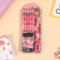 Ensemble de papeterie utile de 15 pièces avec 12 crayons, taille-crayon, support de crayon, rallonge de crayon, fournitures scolaires et de bureau pour étudiants