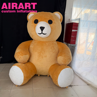 Ours en peluche gonflable brun de 2 mètres pour la décoration d'événements