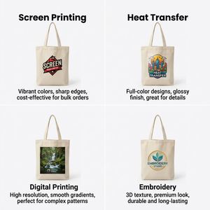 Sacs fourre-tout en toile de coton personnalisables avec logo imprimé, lavables, pour la plage, cadeaux promotionnels pour événements, couleur et taille personnalisées, vente en gros - Product Image 4