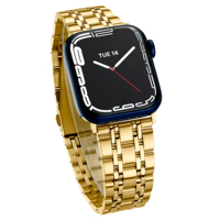 Correa de Reloj de Acero Inoxidable para Apple Watch, Correa de Reloj de Diseño de 7 Eslabones para Apple Watch 11-1, 38 40 41 42 44 45 46 49, OEM ODM