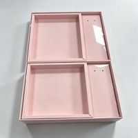 Boîte cadeau rigide à compartiments avec couvercle transparent en PET, base épaisse, boîte de présentation séparée pour cadeaux femme et enfant