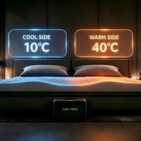 Matelas chauffant et rafraîchissant intelligent à double zone, auto-régulant, pour couples