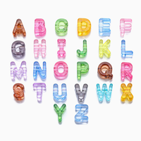 Perles en acrylique transparentes en vrac, grandes perles alphabet de 20 mm, lettres personnalisées pour la fabrication de bijoux et bracelets DIY