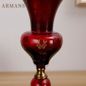 Di lusso vintage creativo decorazione della casa di vetro vaso di ferro vaso di fiori - Product Image 2