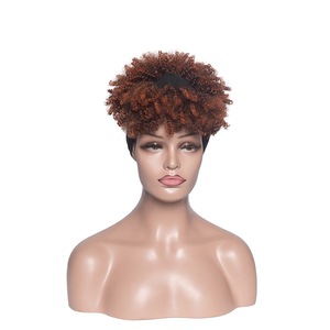 Pelucas Baisiyuan, peluca corta y rizada J299, diadema negra para mujer, cambio de peinado estilo africano, cualquier forma de rostro - Product Image 5