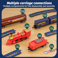 Cadeau de Noël pour enfants, modèle de train à rail DIY avec simulation de lumière et de son, train électrique à assembler