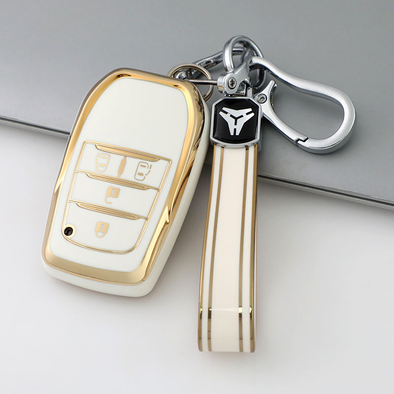 4 Button B White + Keychain