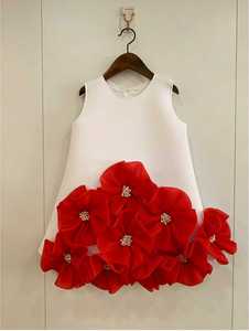Vestido de Verano para Niñas, Diseño OEM ODM al por Mayor, sin Mangas, con Flores 3D, Línea A, con Perlas y Estambres, Ropa Infantil, Vestidos para Bebé<span class=keywords><strong>s</strong></span> - Product Image 5