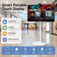 Téléviseur mobile à écran tactile LCD, TV sur pied pour intérieur, Android 11.0 pour 2.1