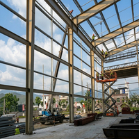 Estructura de Acero de Gran Envergadura para Centro Comercial, Edificio de Oficinas Prefabricado, Sala de Exposiciones de Autos 4S