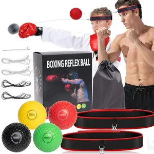 MR Wholesale Punching Ball For Improve Hand Eye Coordination Adjustable Headbands Boxing Reflex Ball For Kids And Adults