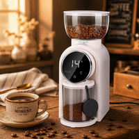 Moulin à café électrique intelligent 250g avec réglages de mouture ajustables, idéal pour le café filtre et l'espresso, moulin à grains de café à noyau en acier