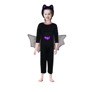 原装万圣节古怪蝙蝠服装适合儿童万圣节礼物用于万圣节表演装饰