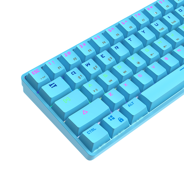 K61 61 Key BT Dual Mode Mechanical Keyboard With Hot Swap Shaft and RGB Backlight for Gaming and Office Work Use