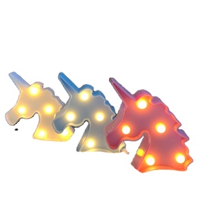 LEDモデリングライトユニコーンナイトライトテーブルランプフロアランプフラミンゴクリスマスデコレーションナイトライトフェスティバルかわいい漫画 - Product Image 1