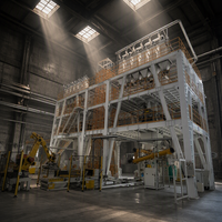 Usine de mélange de mortier sec à dosage automatique, machine à plaqueter et à coller les carreaux muraux, certifiée CE, OEM, export, 15 ans d'expérience fabricant