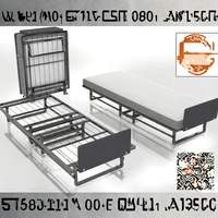 Cadre de lit pliant en métal minimaliste avec poches de rangement, matelas en mousse facile à ranger, 4 roulettes, portable, lit simple pour chambre, hôpital, école