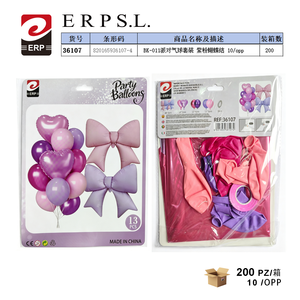 Set di Palloncini per Feste Erpsl Viola Rosa con Fiocco 13 Pezzi Made in China - Product Image 1