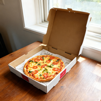 Cajas de Pizza Desechables Ecológicas con Logotipo Personalizado, Contenedor de Cartón Corrugado de Grado Alimenticio SP3558 para Empaque de Comida para Llevar