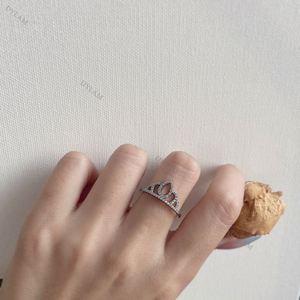 Dylam Unique <b>Silver</b> Ring <b>Crown</b> Shape Llamada AAAAACZ Prong Setting Wedding Rings for Party Anillo 15 Ano De Chicas - Product Image 4