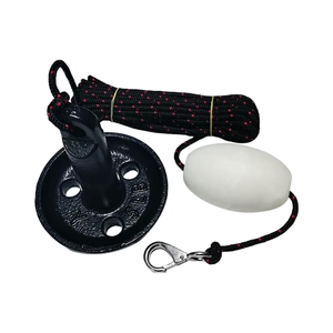 Nouveau kit d'ancre de bateau en acier marin de 5lb/8lb/10lb avec ancre marine de conception de champignon de vinyle noir de flotteur blanc - Product Image 1