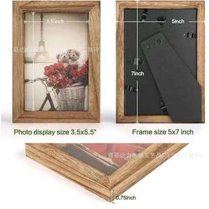 Wood Photo <b>Frame</b> Rectangle <b>Wall</b> Desktop Decorative <b>Frame</b> For Home Office Display - Product Image 5
