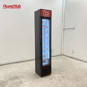 Réfrigérateur vertical de luxe avec porte en verre trempé, éclairage LED intégré et corps fin, pour boissons fraîches, vitrine d'exposition. - Product Image 2