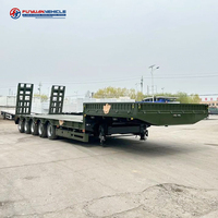 Semirremolques de Carga de China, 3/4/5 Ejes, Utilitarios, de Plataforma Baja, Dimensiones de Semirremolque para Camión Tractor en Venta