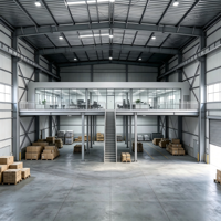 HONGXIN Étagère de mezzanine en acier robuste, sans boulons, réglable, en acier laminé à froid, avec revêtement en poudre, protection contre la corrosion, personnalisable
