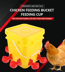 Abreuvoir automatique bleu pour volailles, bol à eau en plastique pour poulets, canards, dindes, élevage avicole - Product Image 4