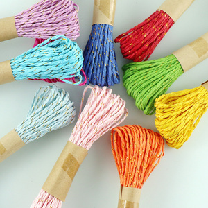 Vente chaude Haute Résistance Du Fil De Papier Torsadé Papier Raphia Cordes 2 Brins Cordon De Papier pour Crochet - Product Image 2